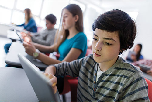 Dyslexia Students on tablets
