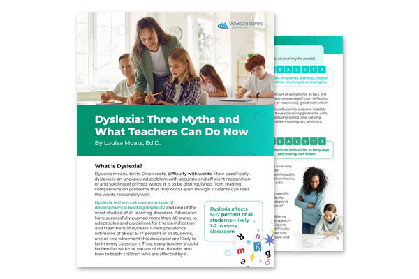 Dyslexia: Three Myths and What Teachers Can Do Now Cover